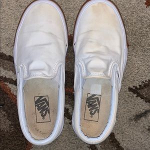 White vans with gum bottom